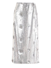 HEYFANCYSTYLE Luxury Sequin Midi Skirt - Patterned Embellishment